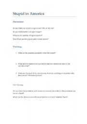 English Worksheet: Education in America