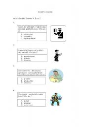 English Worksheet: Professions