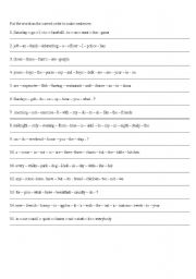 English worksheet: Forming Sentences