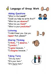 English Worksheet: The Language of Group Work