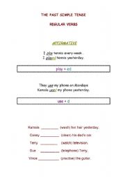 English worksheet: PAST SIMPLE - REGULAR VERBS