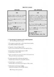 English Worksheet: Relative Clauses