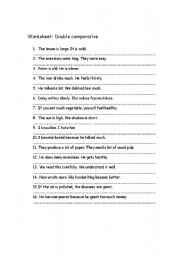 English Worksheet: double comparative