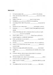 English Worksheet: Remedial English Grammar Usage (R.E.G.U)