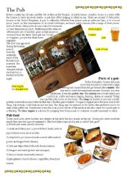 English Worksheet: The Pub 1