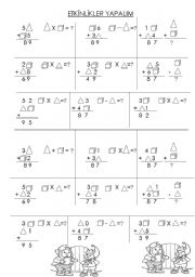 English Worksheet: Matematikcalisma