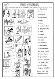 English Worksheet: some actions