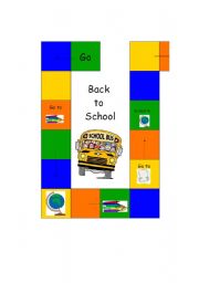 English Worksheet: game back to school