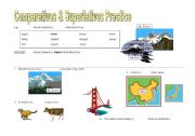 English worksheet: Comparatives Practice