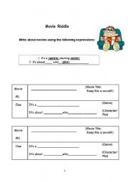 English worksheet: movie