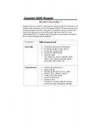 English Worksheet: helpful for lesson planning