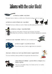 Idioms with the color black
