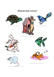 English worksheet: Animals