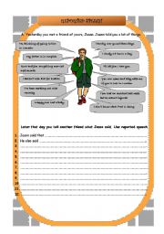 English Worksheet: Reported speech (01-09-08)