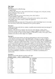 English worksheet: The Noun