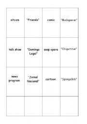 English worksheet: Jogo do Mico about TV Programs and Movies
