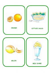 FOOD FLASHCARDS 4