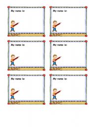 English Worksheet: Name Tags