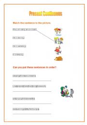 English worksheet: Present Continuous 01-09-2008