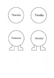 English worksheet: Days of week