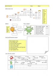 English Worksheet: Parts of the body + have got