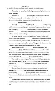 English Worksheet: Pirates