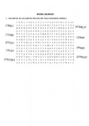 English Worksheet: WORD SEARCH