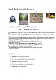 English worksheet: Dont change the world 