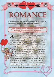 English Worksheet: Romance