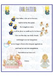 English Worksheet: OUR FATHER