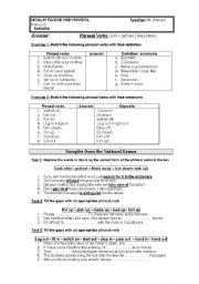 English Worksheet: Phrasal Verbs