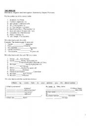 English Worksheet: The verb  to BE