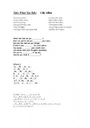 English worksheet: Lily Allen worksheet