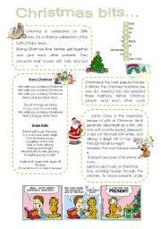 English Worksheet: Christmas bits...