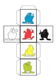 English Worksheet: Colours dice.