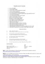 English worksheet: Health 