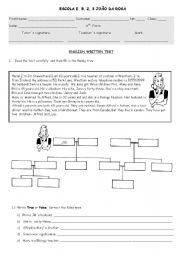 English Worksheet: Written test