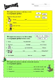 English Worksheet: Present Perfect and Passive