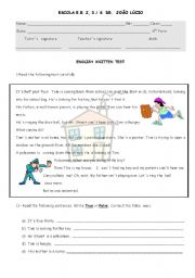 English Worksheet: Test