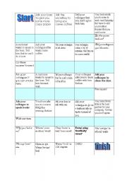 English Worksheet: Present Simple or Present Continuous: board game