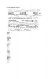 English worksheet: Weather  