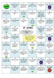 English Worksheet: IF GAME