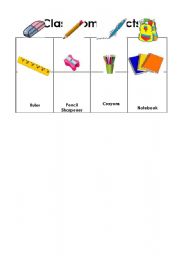 English worksheet: Classroom objects