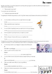 English Worksheet: IN CASE