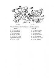 English Worksheet: PAINT ROBERT AND STELLA