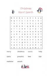 English Worksheet: word search