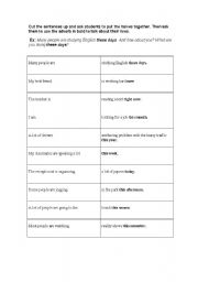 English worksheet: Present Continuous