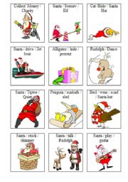 English Worksheet: Chrismas Deliveries - Cards 2/3