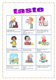 English Worksheet: tastes