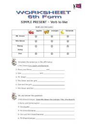 English Worksheet: Simple Present